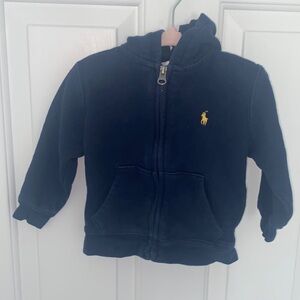 Navy Blue Ralph Lauren Zip Up Hoodie Size 18 Months